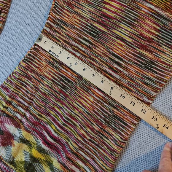 Rocawear Off The Shoulder Knit Top Medium Multicolor Striped Stretch Shawl Neck - Picture 14 of 16